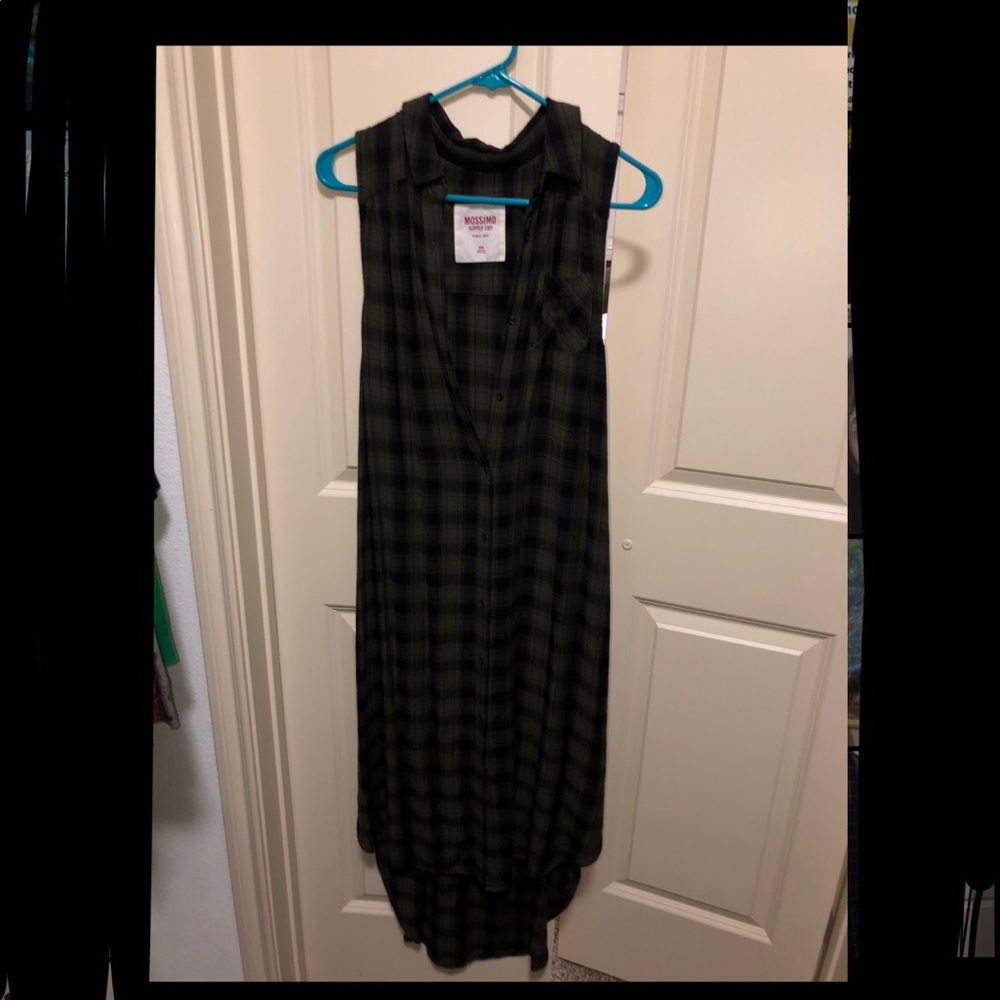 3 for $20// Green & Black Plaid Dress